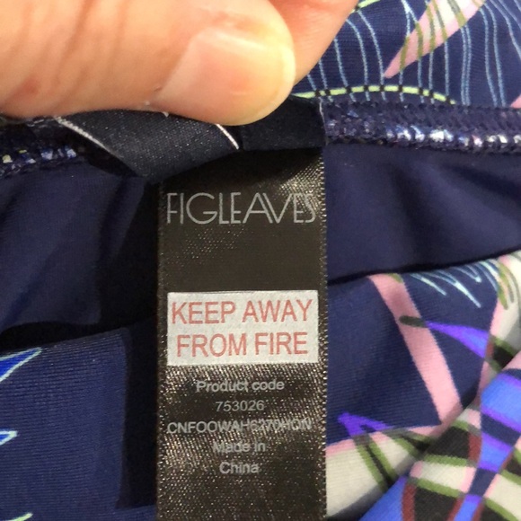 NWT! - FIGLEAVES Ultraviolet Palm Fold Bikini Swim Brief Bottom - Picture 4 of 8